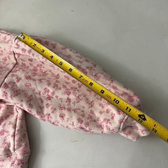 Gap Loveshackfancy Hoodie Sweatshirt Pink Floral Girls Size Small - Picture 4 of 12